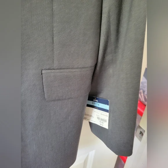 NWT Stafford Men's Gray Blazer Stretch 48 L Long Classic Fit